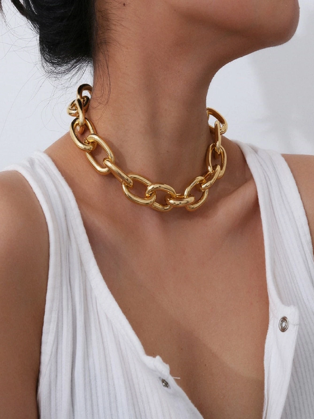 Colar Choker Elo Dourado