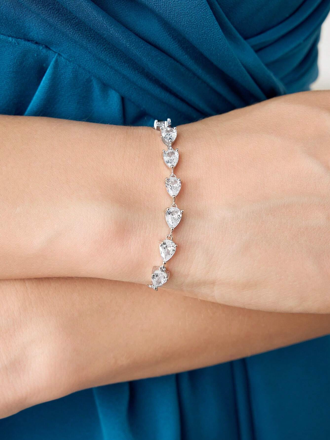 Brinco Folha di Luce - Pulseira Folheada a Ouro com Zircônia Cúbica