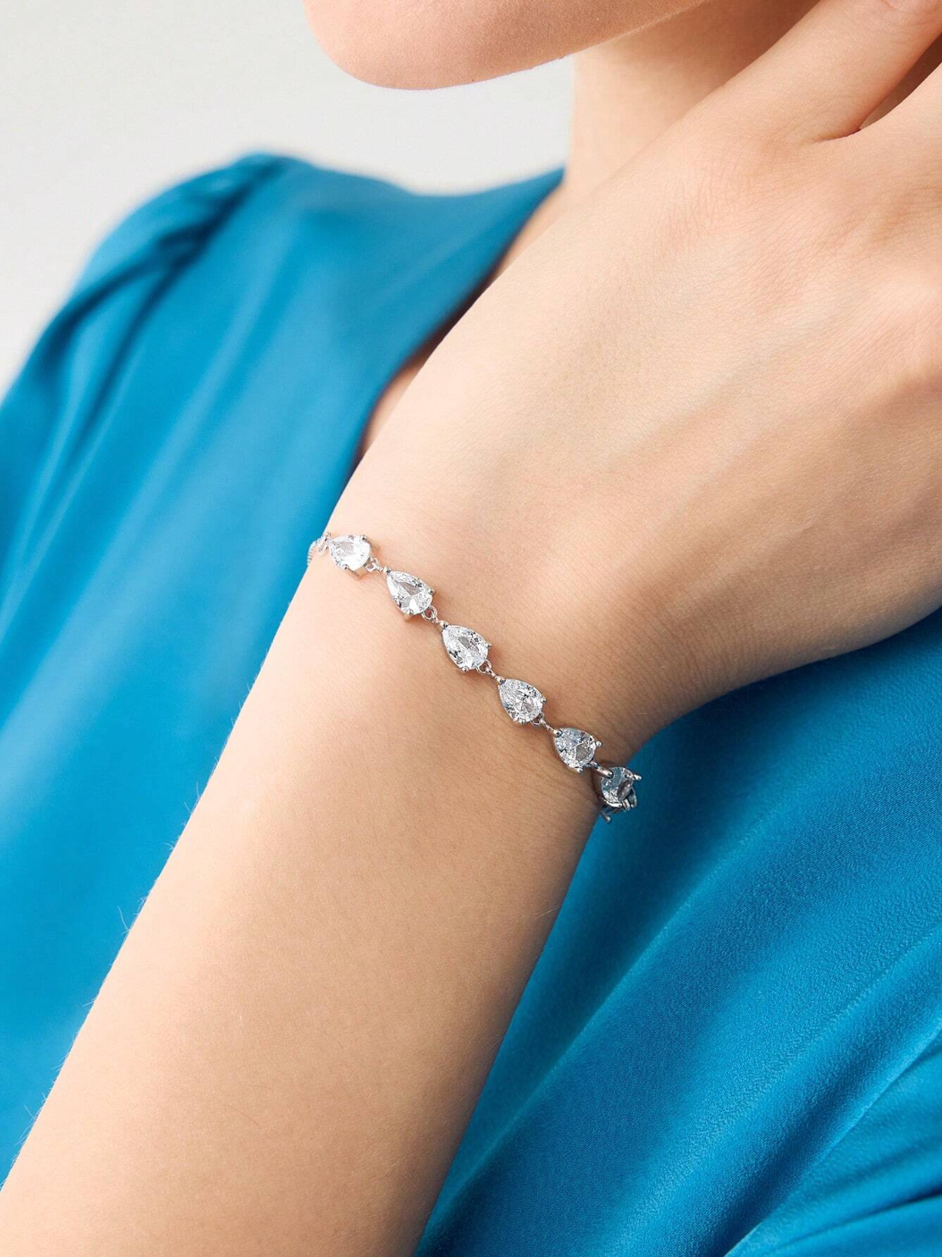 Brinco Folha di Luce - Pulseira Folheada a Ouro com Zircônia Cúbica