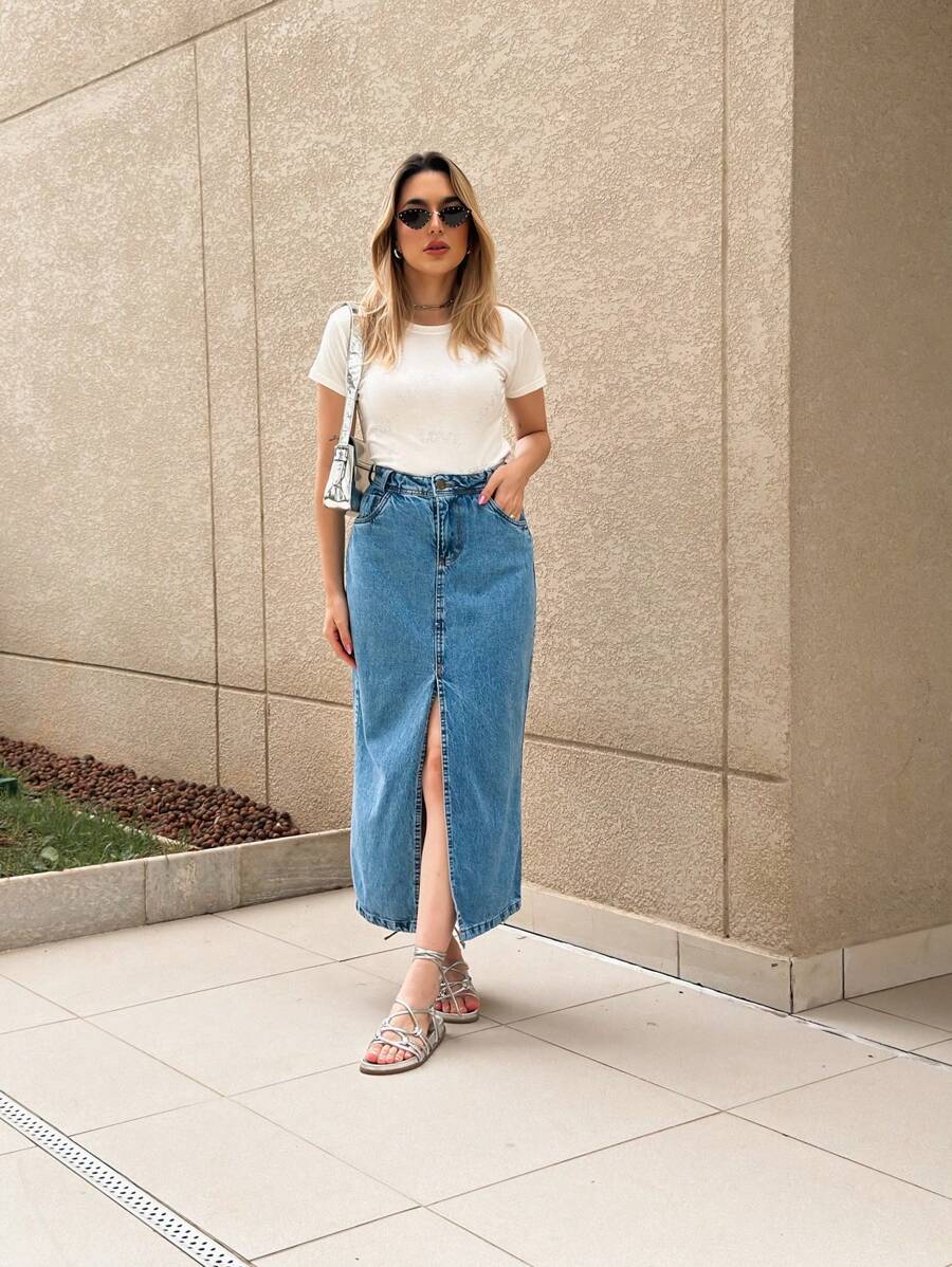 Saia Jeans Clara
