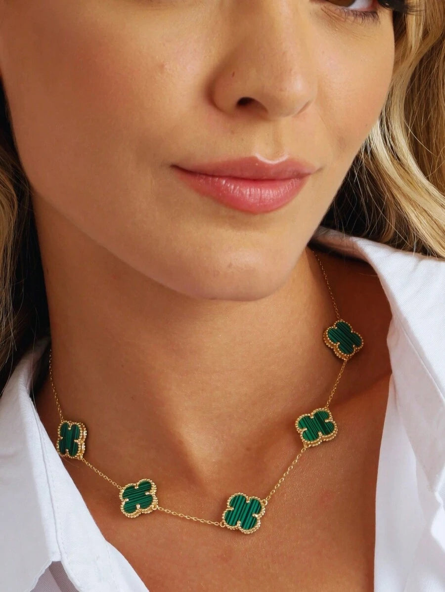 Colar Choker Fleur - Inspiração Van Cleef
